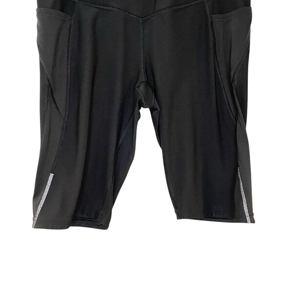 Lucy Size M Black Bike Shorts Pockets Tights Exercise Running 10” Inseam - Picture 3 of 5